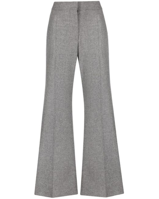 Givenchy Gray Flared Felted Trousers