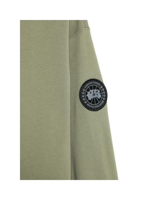 Canada Goose Green Logo-Patch Hoodie for men