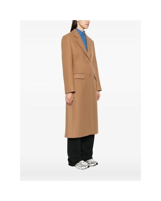 Balenciaga Brown Hourglass Single-Breasted Coat