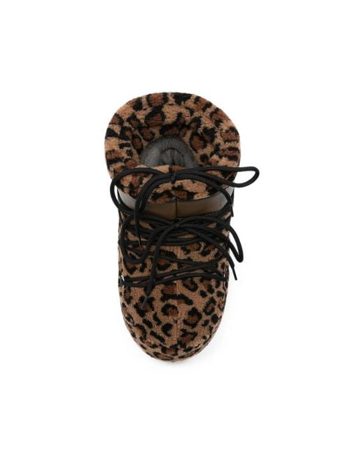 Moon Boot Brown Leopard-Pattern Boots