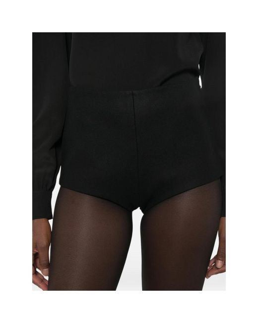 ANDAMANE Black Tami High-Waisted Shorts