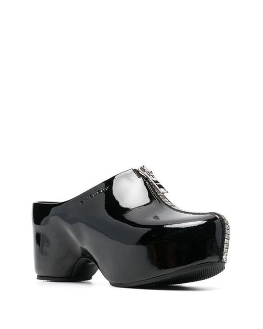 Givenchy Black GG 70mm Patent-leather Clogs