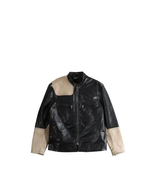 Enfants Riches Deprimes Black Nurse Ii Panelled Leather Jacket for men