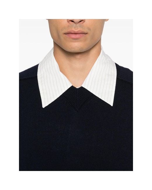 Studio Nicholson Black V-Neck Sweater for men