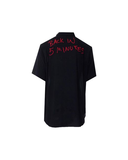 Vivienne Westwood Blue Open 24 Hours Bowling Short-Sleeve Shirt for men