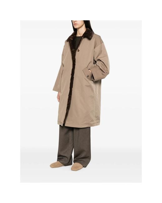 ELEH Brown Flap-Pocket Oversized Coat