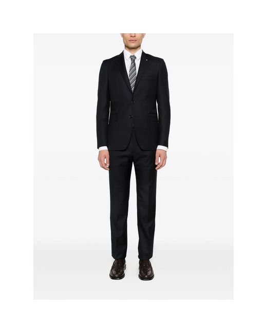 Tagliatore Black Single-Breasted Suit for men