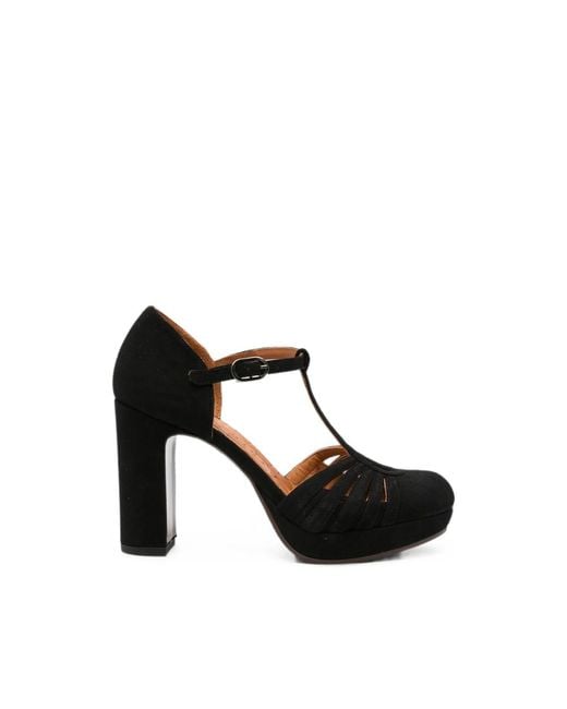 Chie Mihara Black Uyelo T-Bar Platform Pumps