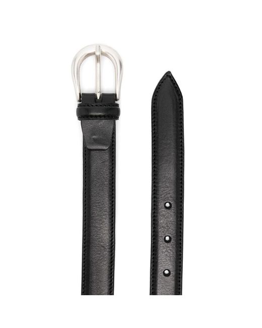 Eraldo Black Leather Belt for men