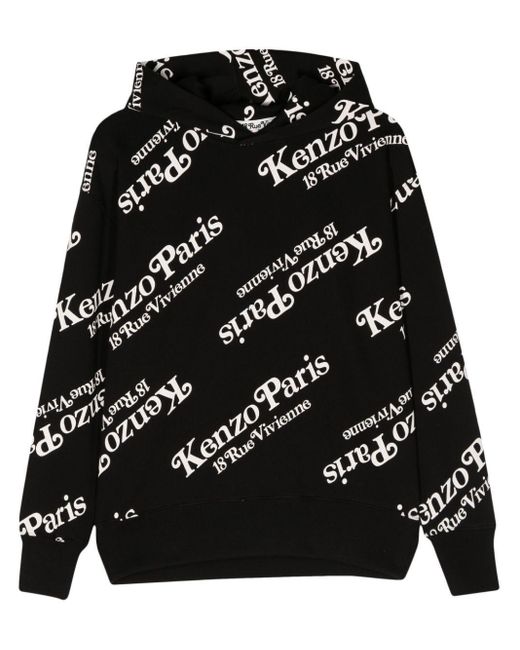 KENZO Black X Verdy Logo-Print Hoodie