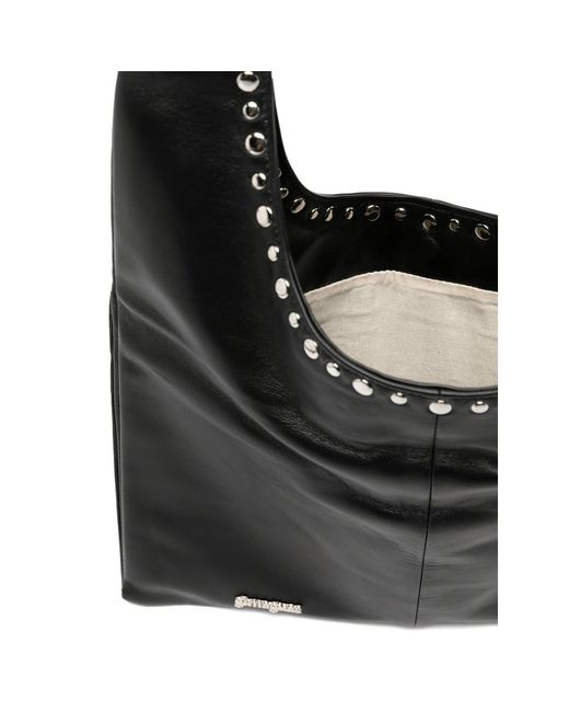 GIMAGUAS Black Blanca Studded Shoulder Bag