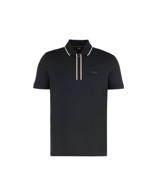 Boss Black Half-Zip Polo Shirt for men