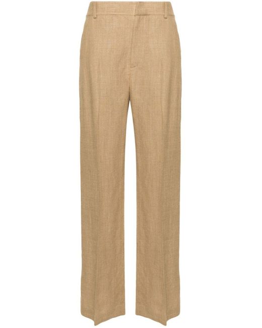 Polo Ralph Lauren Natural High-Waist Straight-Leg Trousers