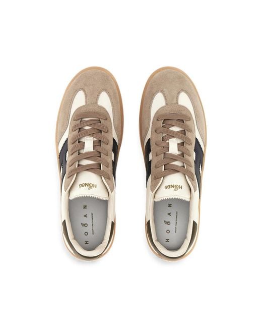Hogan Natural Hgn86 Panelled Leather Sneakers for men