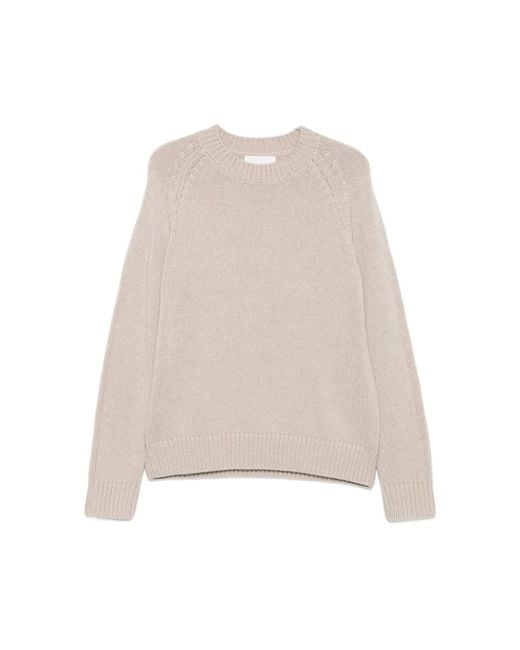 Lisa Yang Natural Raglan-Sleeve Cashmere Sweater