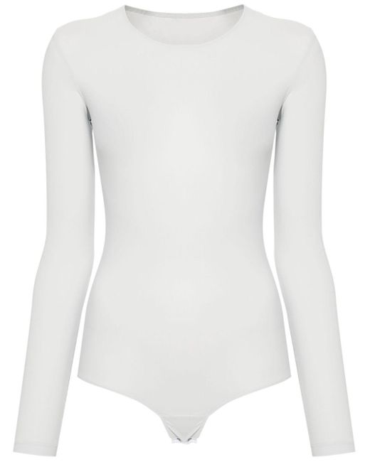 MM6 by Maison Martin Margiela White Numbers-Printed Bodysuit