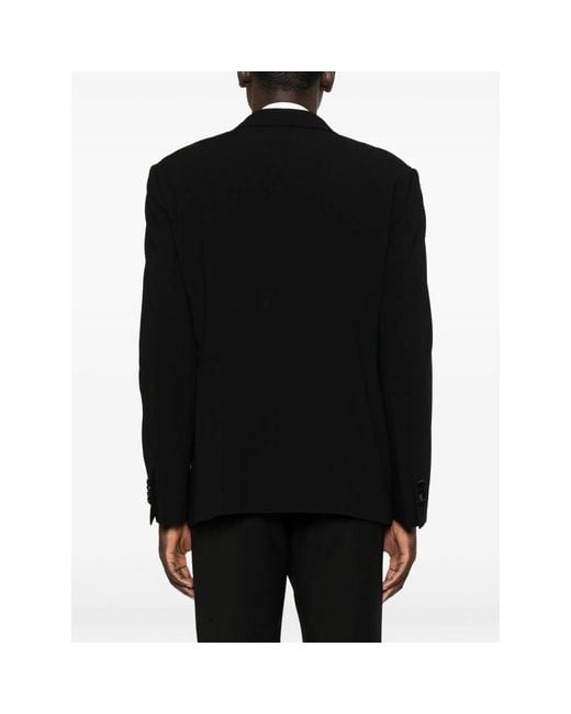 Giorgio Armani Black Double-Breasted Blazer for men