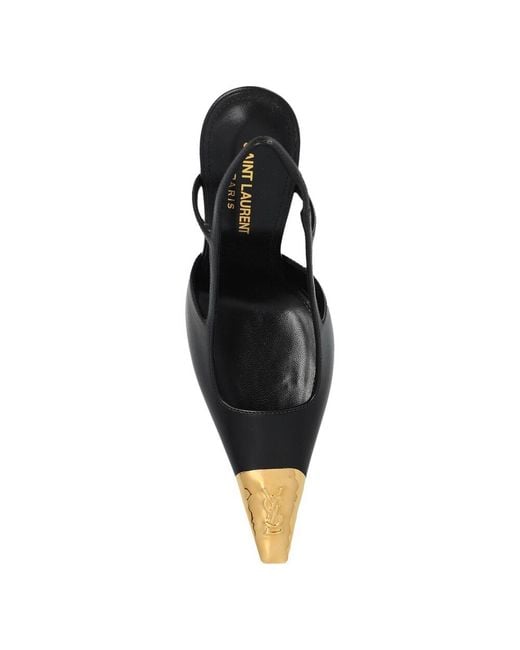 Saint Laurent Black 110Mm Jeanne Slingback Pumps