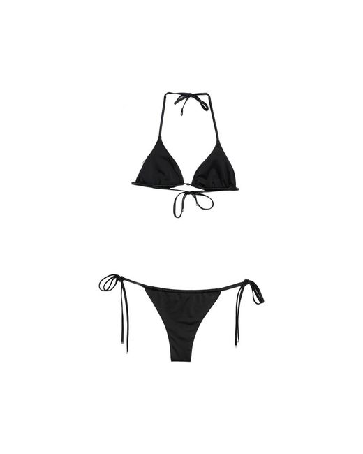 VENUJA Black Tie-Side Bikini