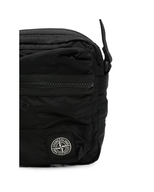 Stone Island Black Messenger Bags for men