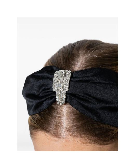 Jennifer Behr Black Katalina Embellished Headband