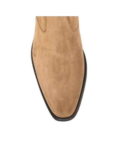 Eraldo Brown Suede Side-Zip Cowboy Boots for men