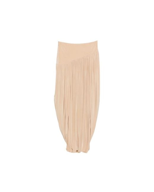 Ferragamo Natural Pleated Viscose Skirt