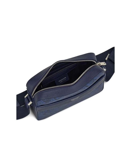 Ferragamo Blue Messenger Bags for men