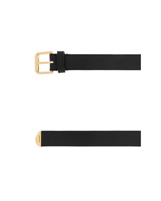 Givenchy Black Buckle Leather Belt