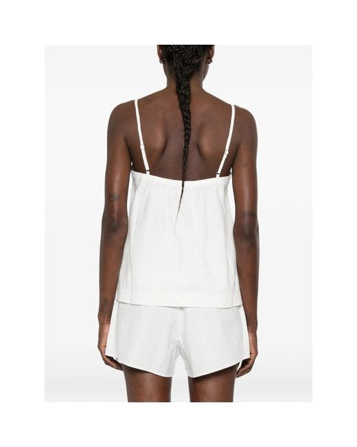 Bondi Born White Spaghetti-Strap Top