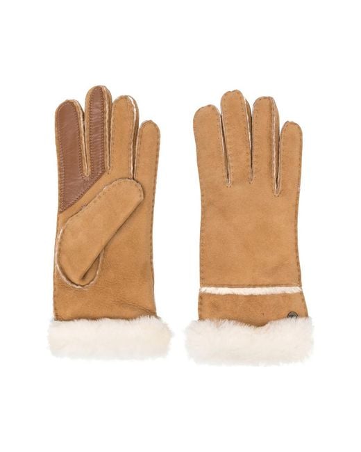 Ugg Natural Logo Plaque Gloves