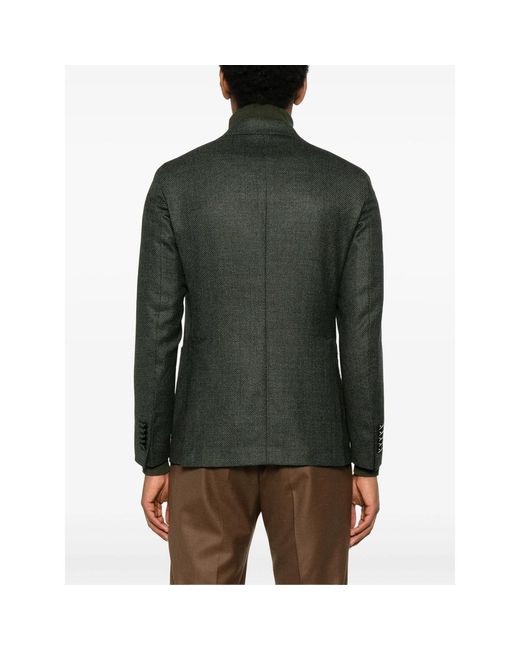 Tagliatore Green Double-Breasted Blazer for men