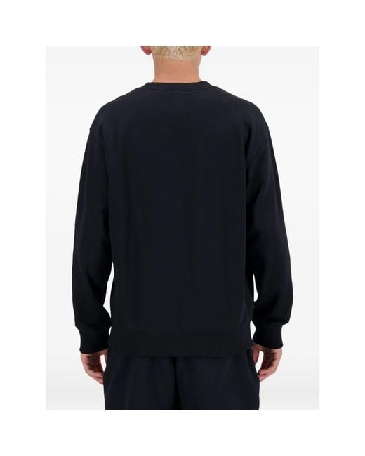 New Balance Black Logo-Detail Crew-Neck Sweatshirt for men