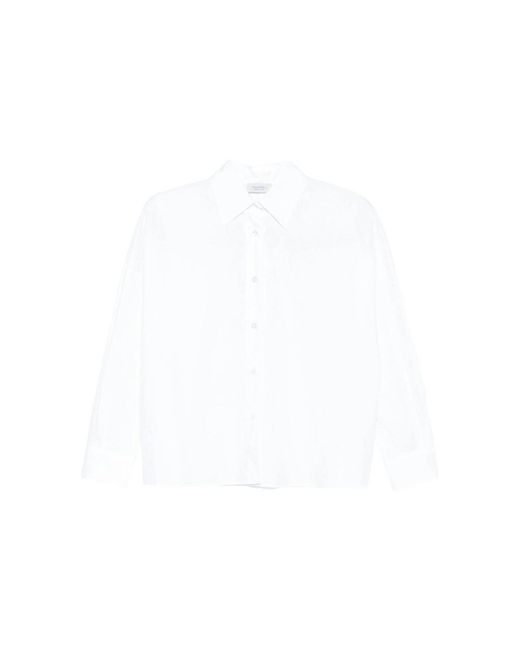 Mazzarelli White Button-Down Cotton Shirt