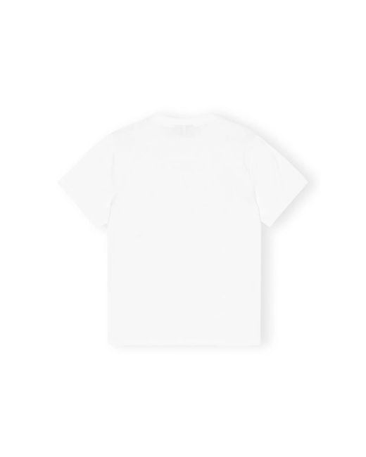 Ganni Red Basic Jersey Cherry Relaxed T-Shirt