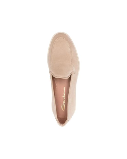 Santoni Natural Neutrals Loafers