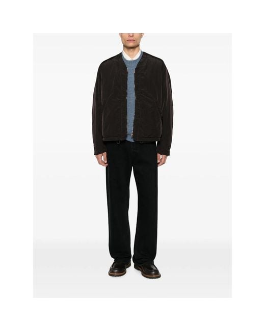 RANRA Black Logo-Embroidered Zip-Up Jacket for men