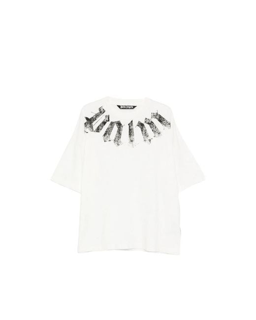 Palm Angels White Neutrals T-Shirts & Vests for men