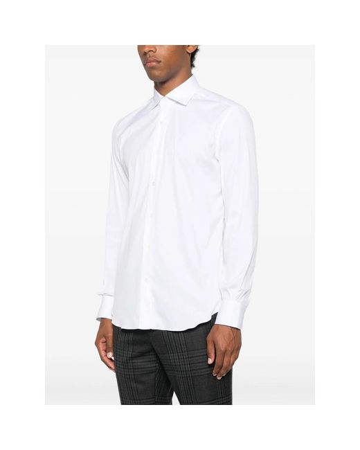 Mazzarelli White Button-Down Shirt for men