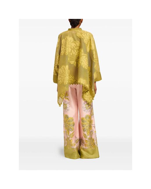 LaDoubleJ Yellow Palazzo Pant Swathe Silk
