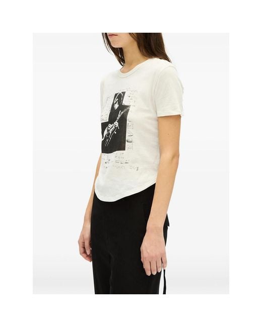Ann Demeulemeester Multicolor Floor Curved-Hem T-Shirt