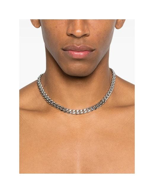DARKAI Metallic Curb Chain Necklace for men