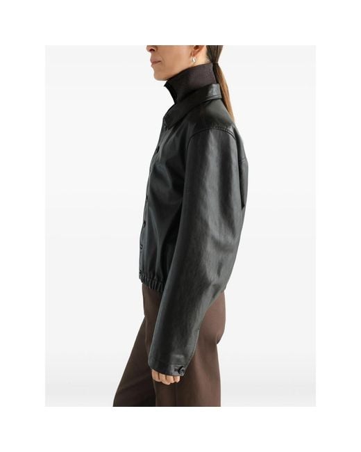 Lemaire Black Soft Leather Blouson
