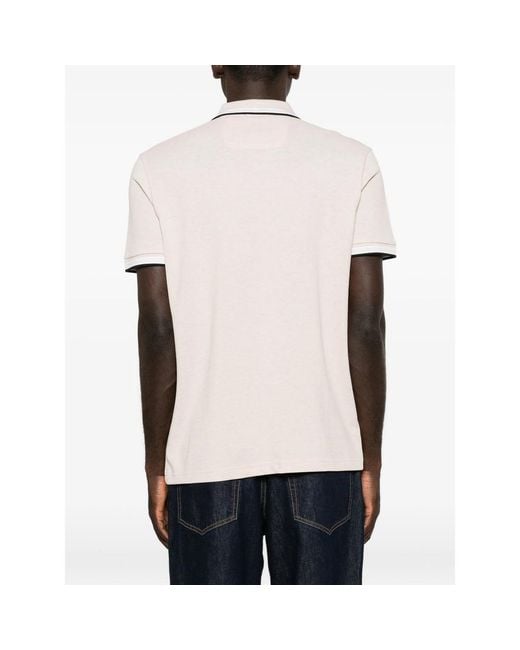 Boss Natural Logo-Embroidered Tipped Polo Shirt for men