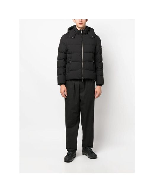 Moorer Black Long Sleeve Padded Jacket for men