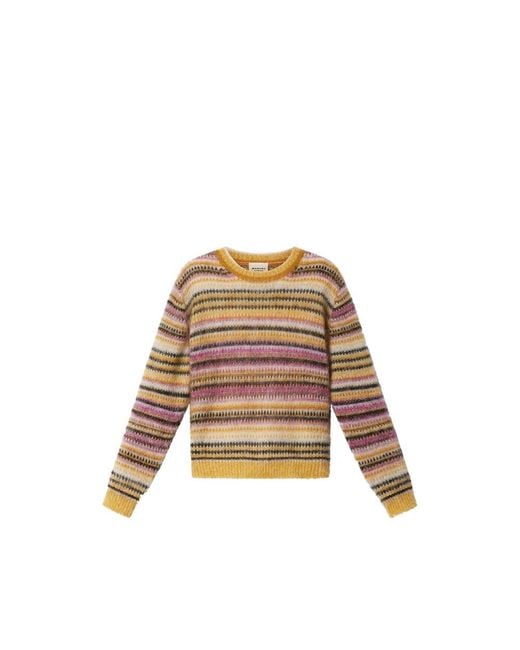 Isabel Marant Natural Morine Striped Brushed-Knit Jumper