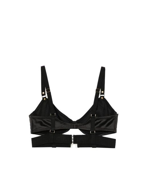 Elisabetta Franchi Black Adjustable-Straps Bra