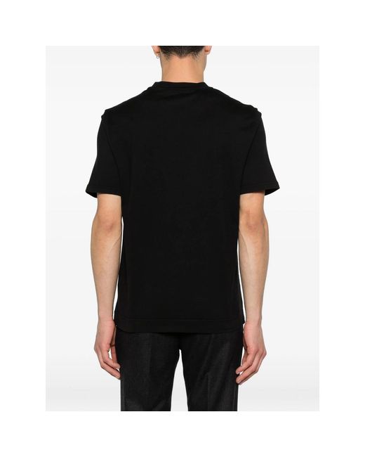 Fedeli Black Crew-Neck T-Shirt for men