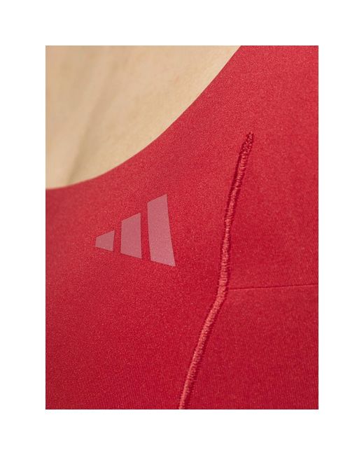 Adidas X Entire Studios Red X Entire Studios Optime Logo-Detail Sports Bra