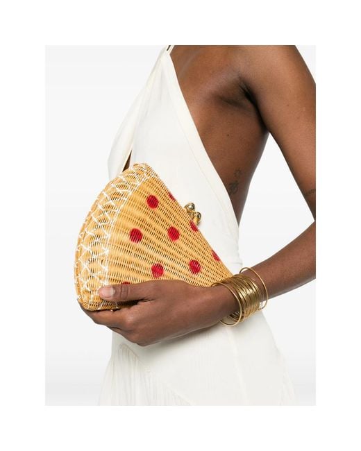 Serpui Natural Pizza Clutch Bag